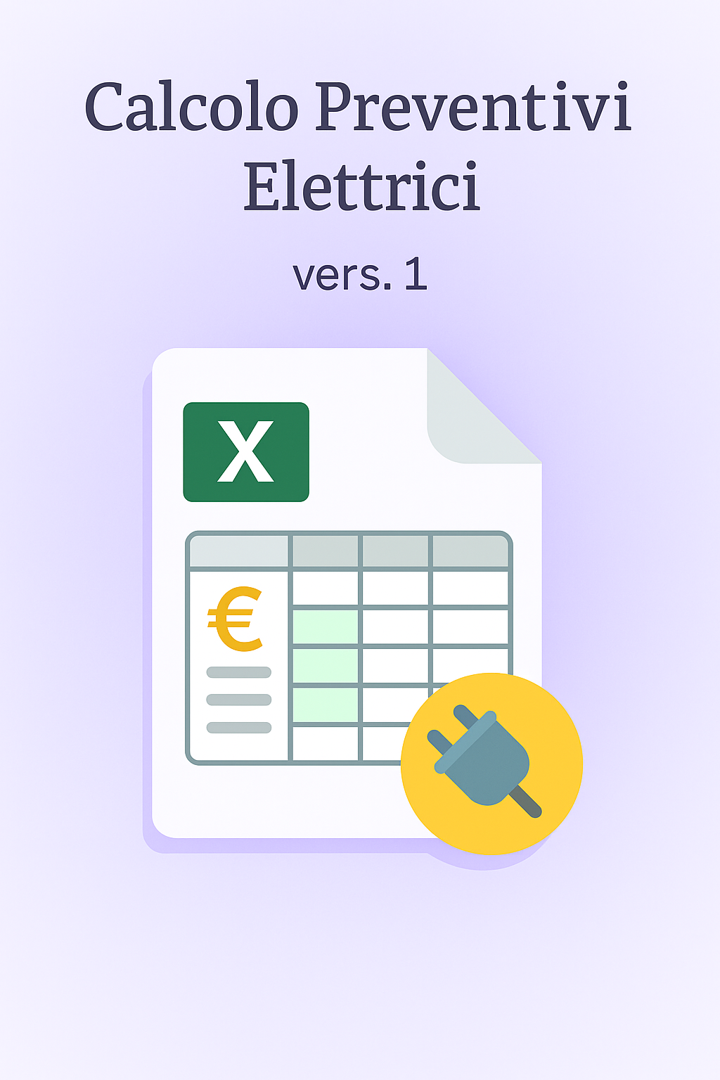 Foglio Excel Calcolo Preventivo Impianti Elettrici vers.1