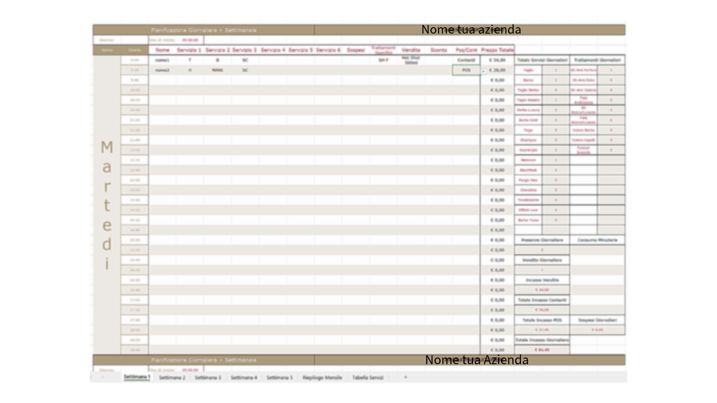 Excel Spreadsheet for Hairdressers – Customer &amp; Service Management